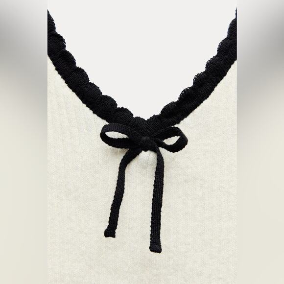 NWT Zara Rustic Bow Tank Top - Picture 6 of 7